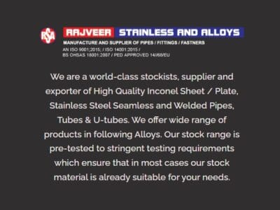 Rajveer Stainless & Alloys - Pipes and Fittings